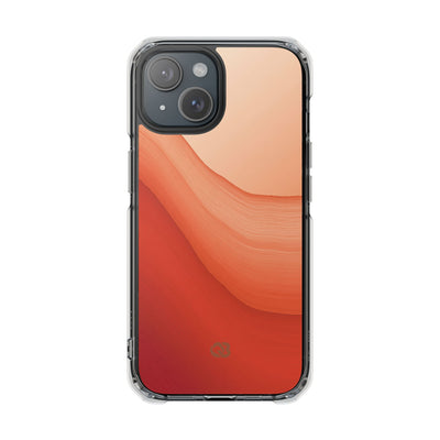 Terracotta Flow · Clear Impact Magnetic Phone Case for iPhone · Orange