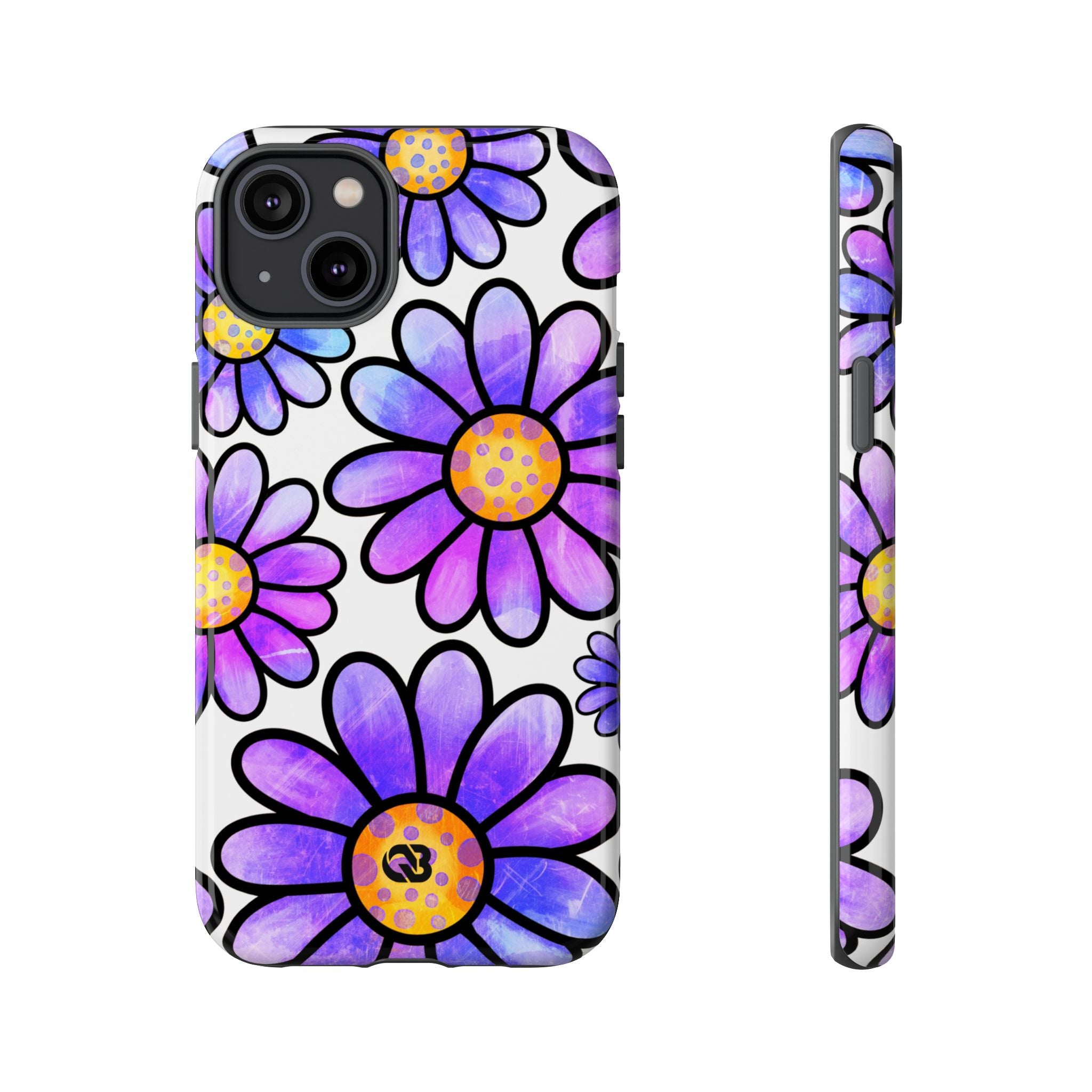 Violet Grunge Bloom · Tough Phone Case for iPhone