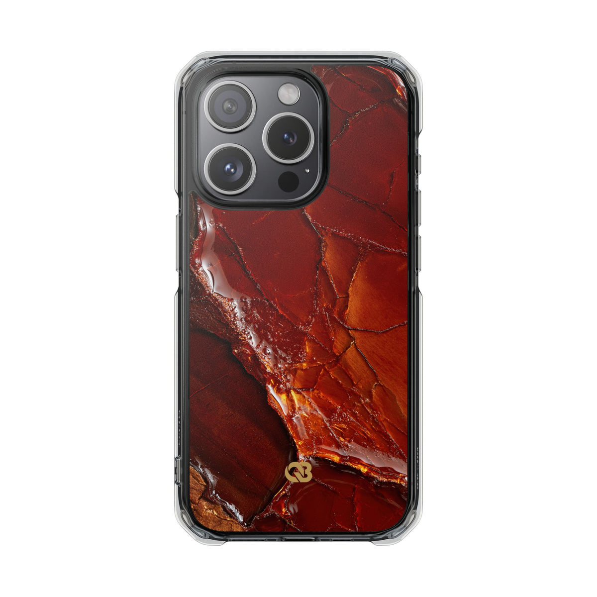 Amber Embrace · Clear Impact Magnetic Phone Case for iPhone · Brown