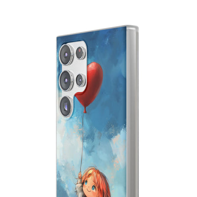 Crimson Heart Sky · Soft Phone Case for Samsung