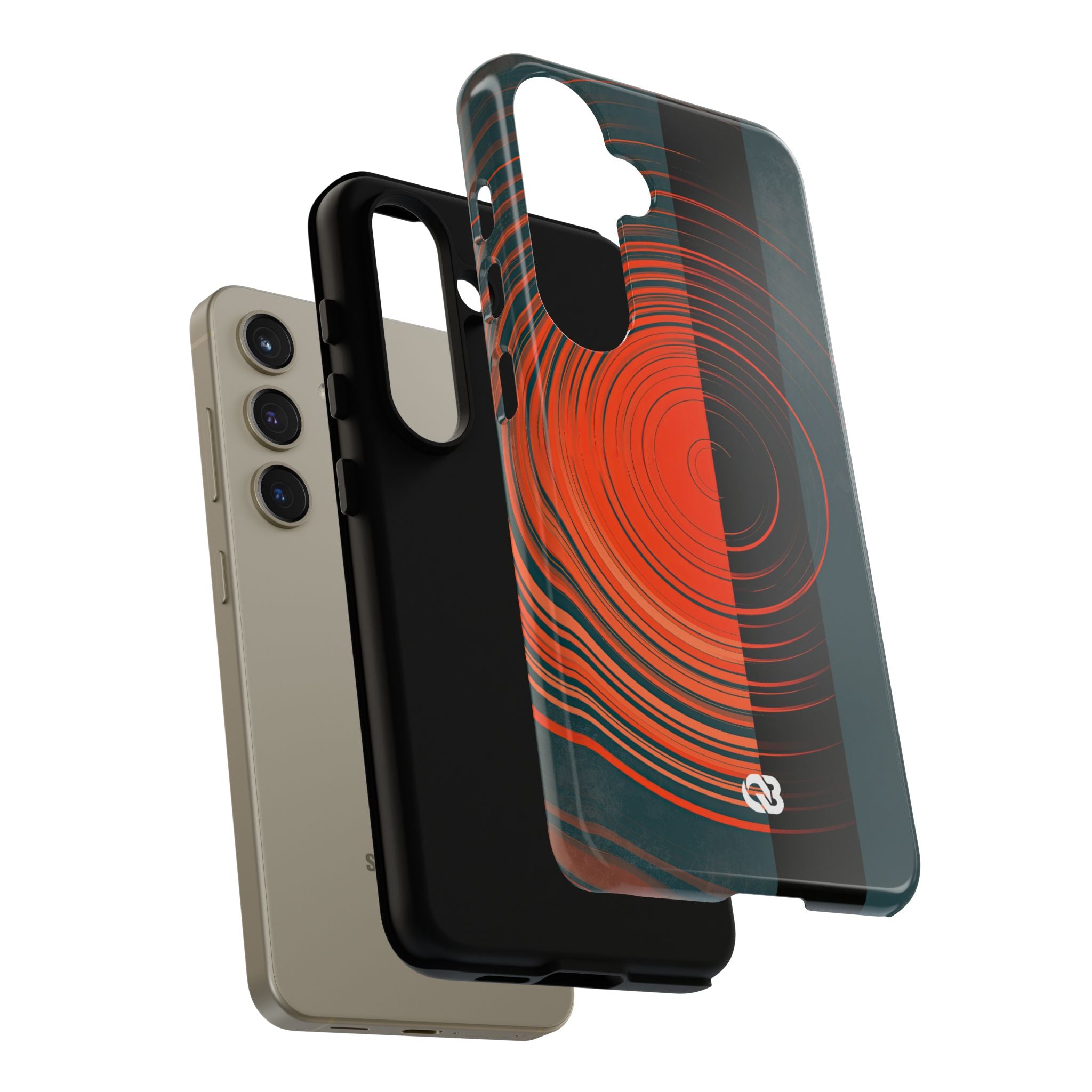 Teal Tough Phone Case for Samsung - Burnt Slate Radial