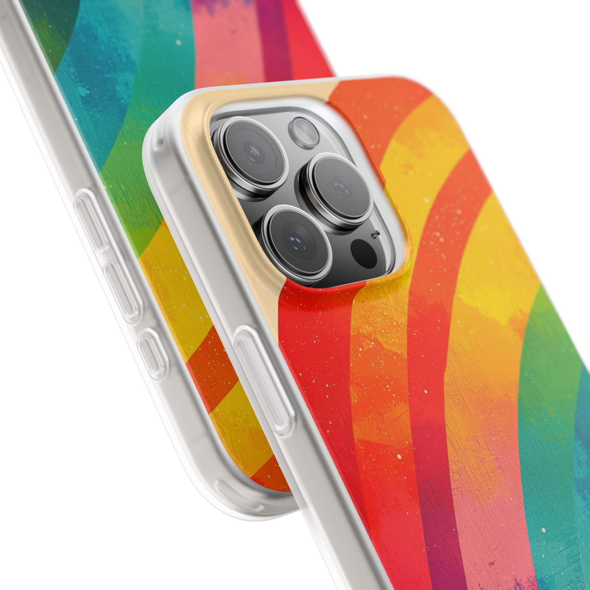 Rauhainen Rainbow Arc iPhone 16 Pro Max -pehmeä suojakotelo