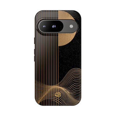 Lunar Topo Horizon · Tough Phone Case for Pixel ·  Black