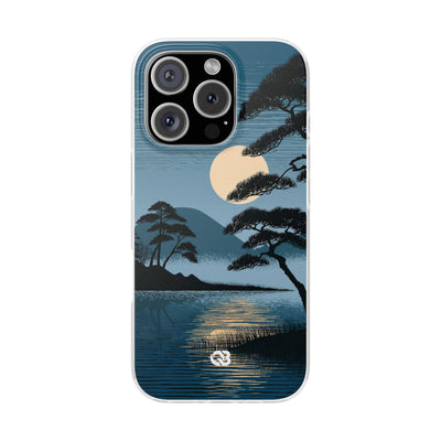 Moonlit Pine Horizon · Lite Phone Case for iPhone ·  Blue