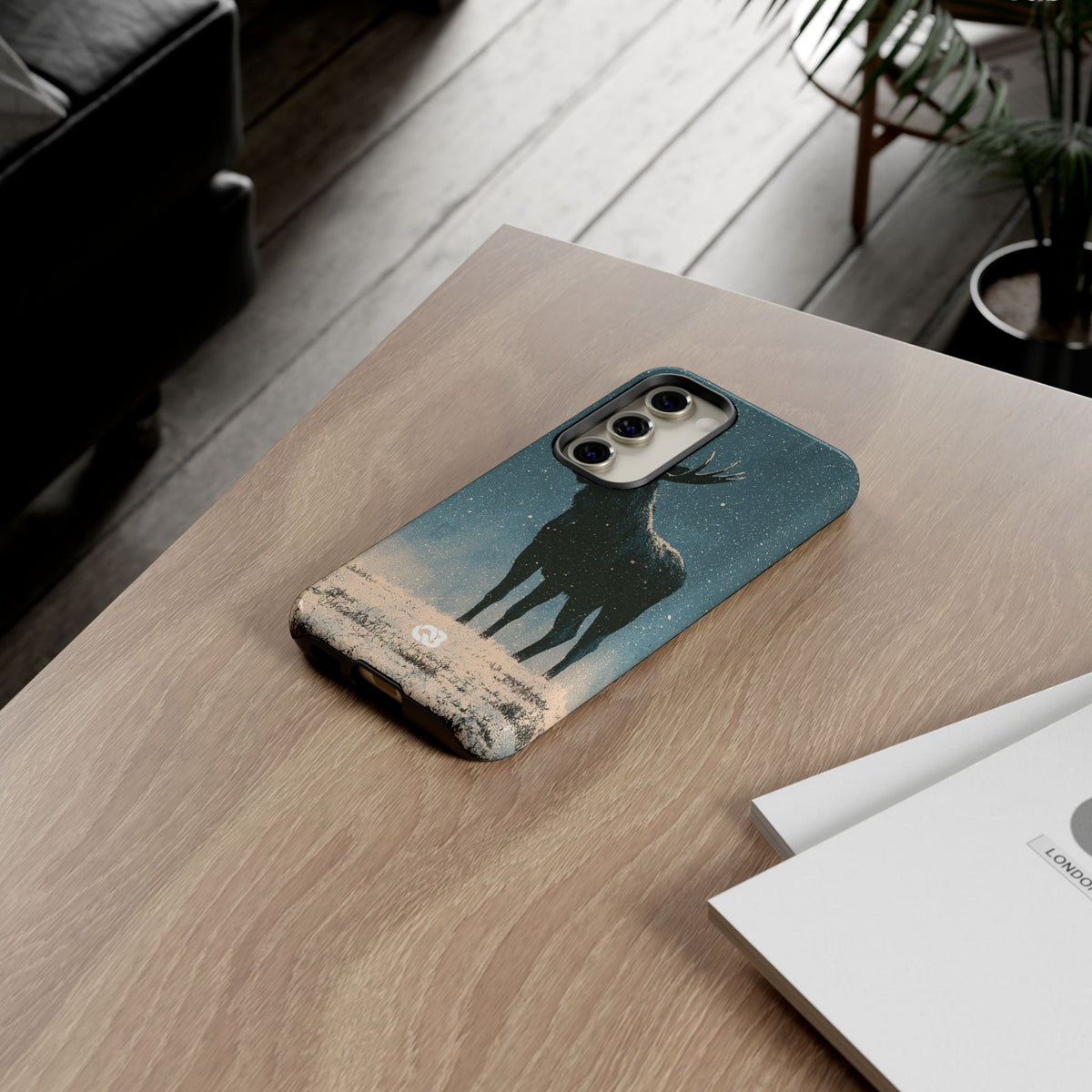 Nordic Boreal Moose · Tough Phone Case for Samsung · Blue