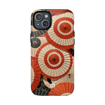 Vermilion Wagasa Motif · Tough 2.0 Magnetic Phone Case for iPhone · Red