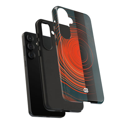 Teal Tough Phone Case for Samsung - Burnt Slate Radial