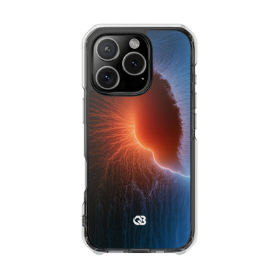 Thermal Aura Pulse · Clear Impact Magnetic Phone Case for iPhone · Blue