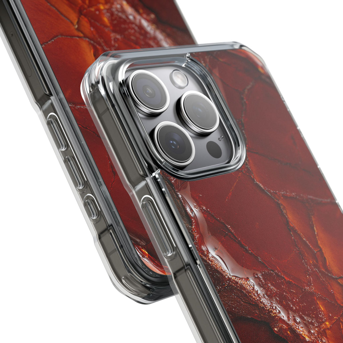 Amber Embrace · Clear Impact Magnetic Phone Case for iPhone · Brown