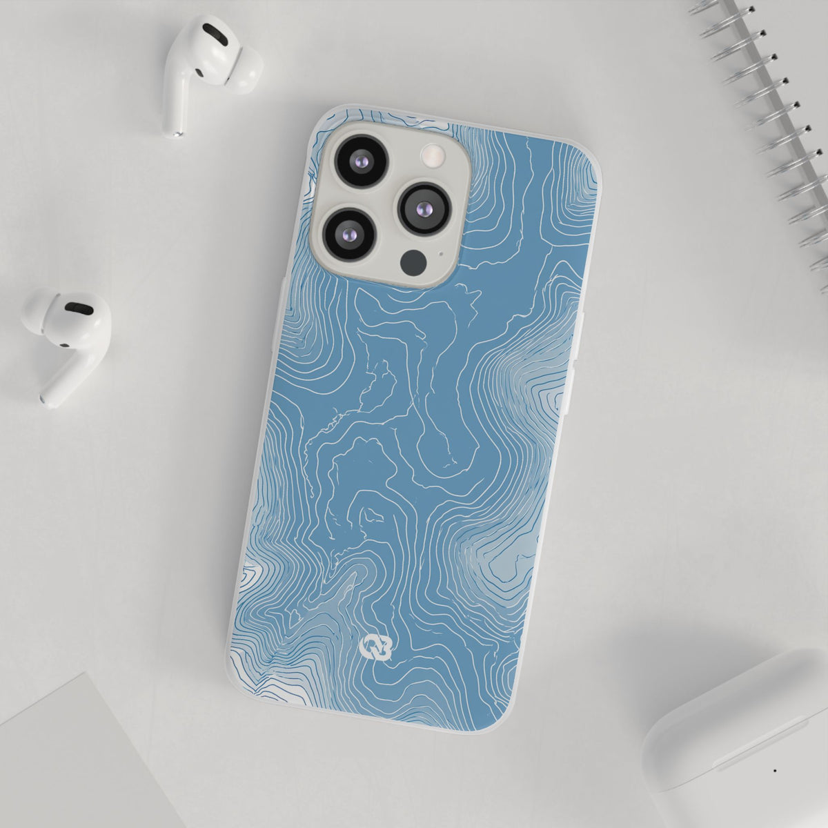 Glacial Basin Topo · Lite Phone Case for iPhone ·  Blue