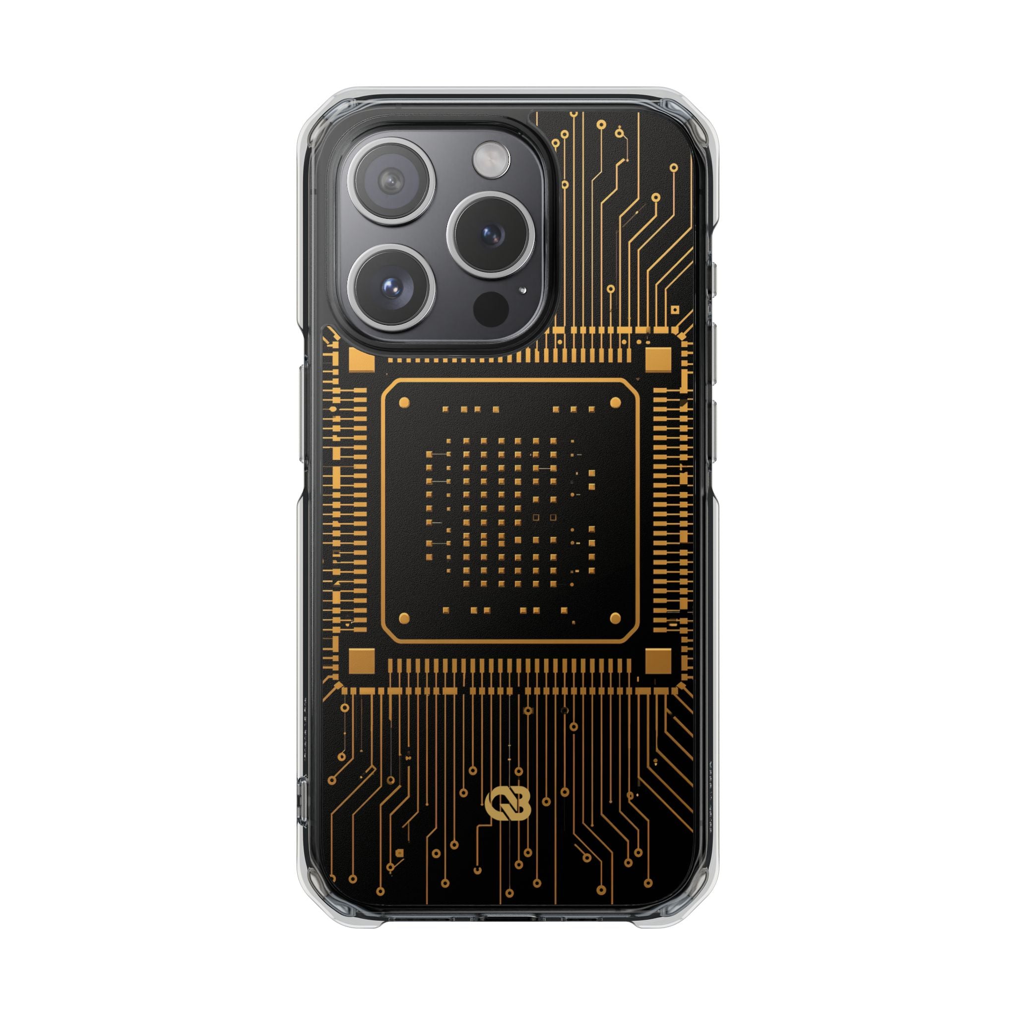 Gold Impact MagSafe Phone Case for iPhone - Cyber Gold Processor
