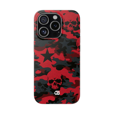 Crimson Skull Camo · Lite Phone Case for iPhone ·  Red