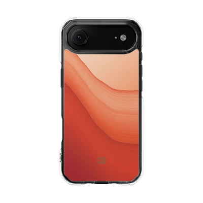Terracotta Flow · Clear Impact Magnetic Phone Case for iPhone · Orange