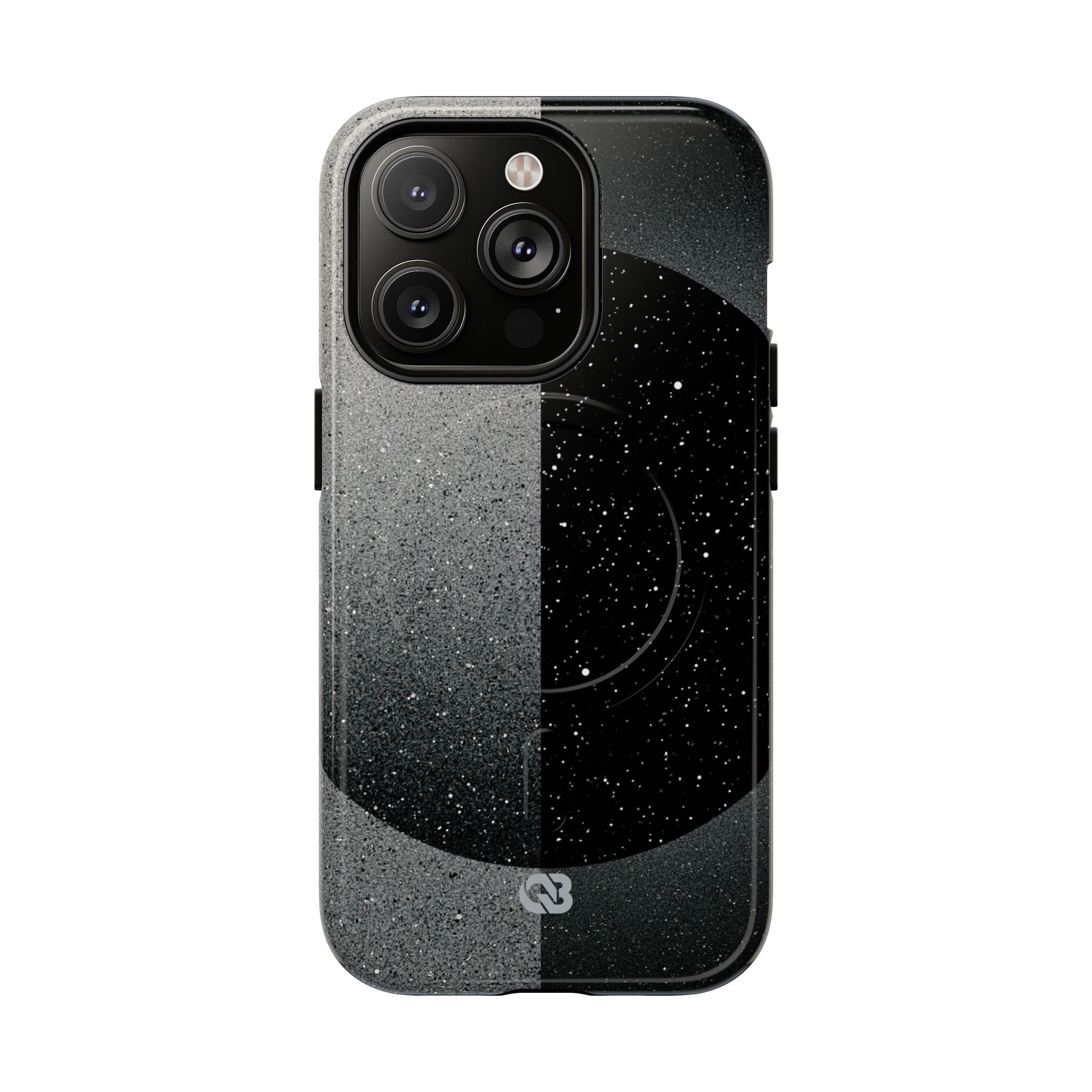 Black Tough 2.0 Magsafe Phone Case for iPhone - Lunar Static Orbit
