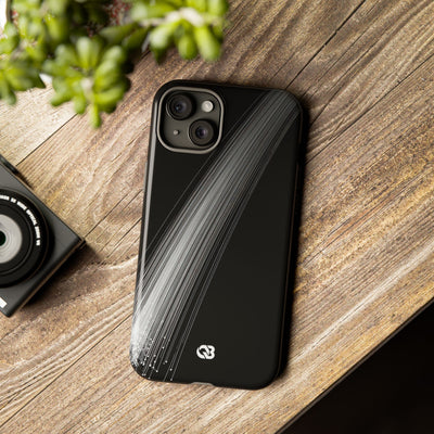 Black Tough Phone Case for iPhone - Linear Velocity Beam