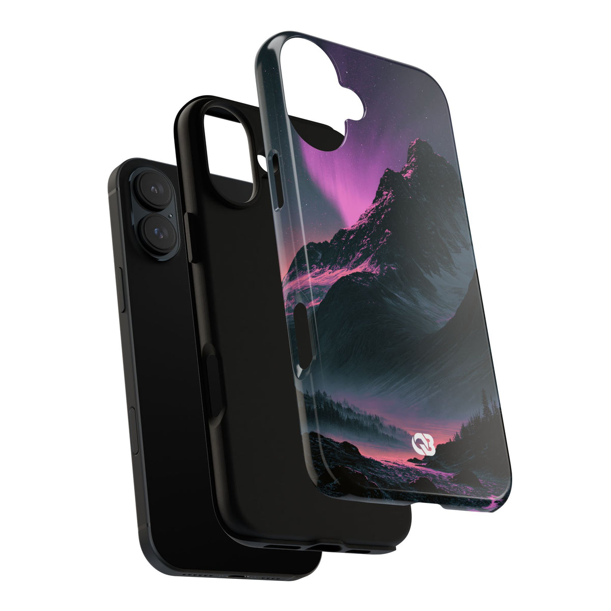 Arctic Aurora Summit · Tough Phone Case for iPhone · Black