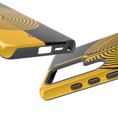 Yellow Tough Phone Case for Samsung - Voltage Sector Pulse