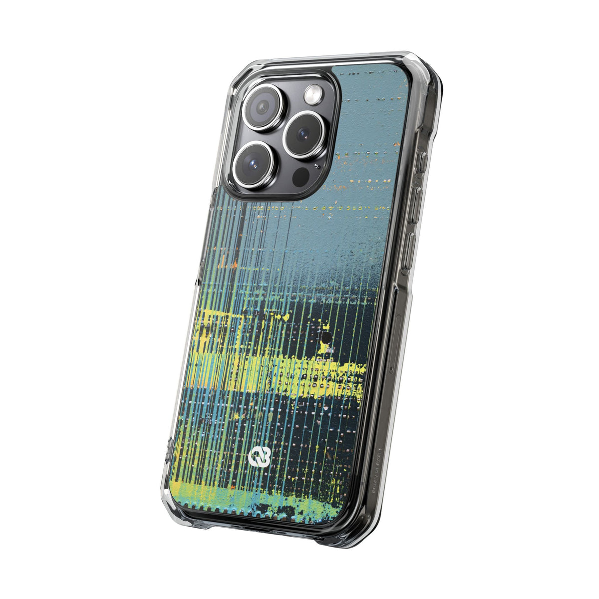 Acid Raster Circuit · Clear Impact Magnetic Phone Case for iPhone · Teal