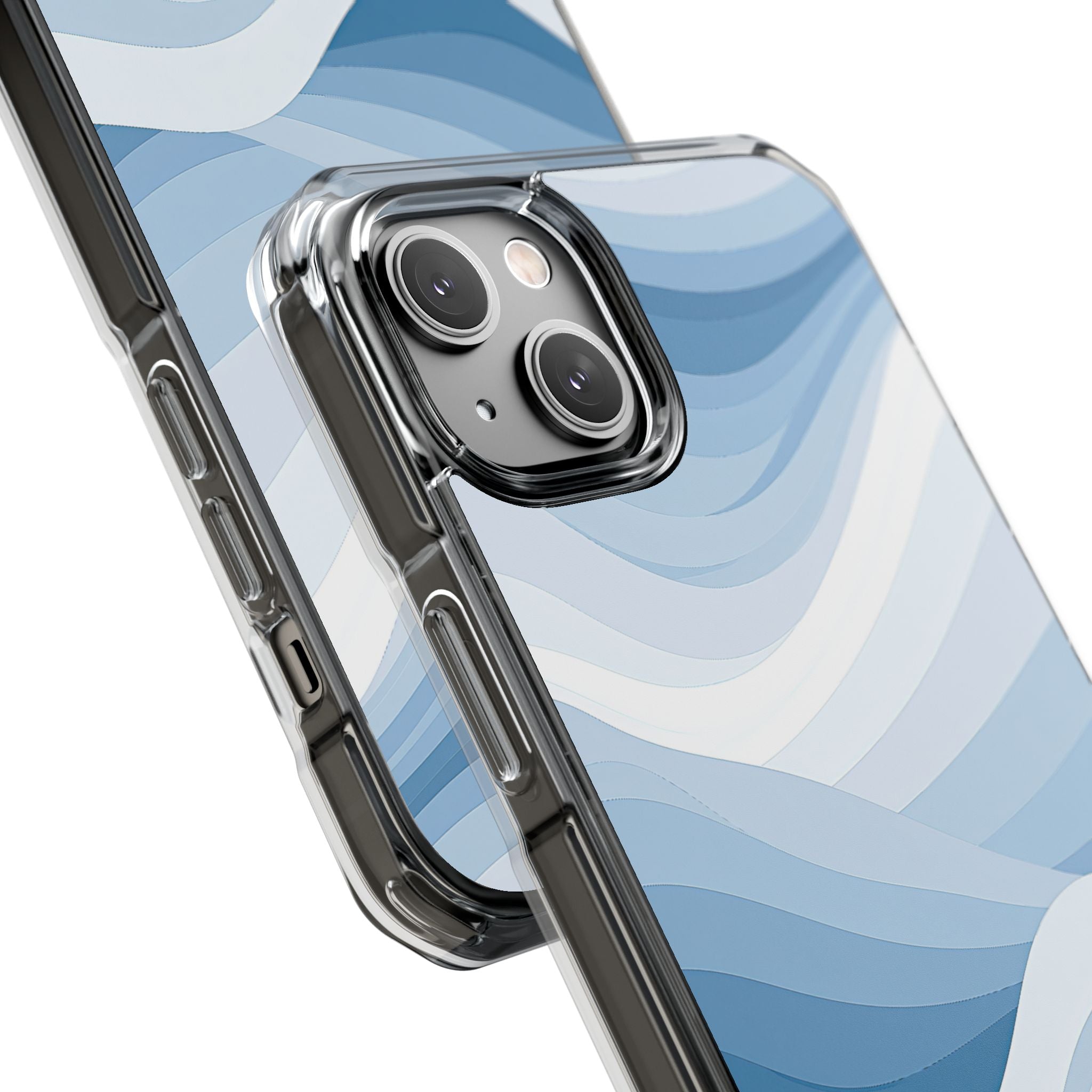 Blue Impact MagSafe Phone Case for iPhone - Glacial Indigo Flow