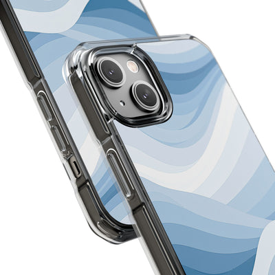 Blue Impact MagSafe Phone Case for iPhone - Glacial Indigo Flow