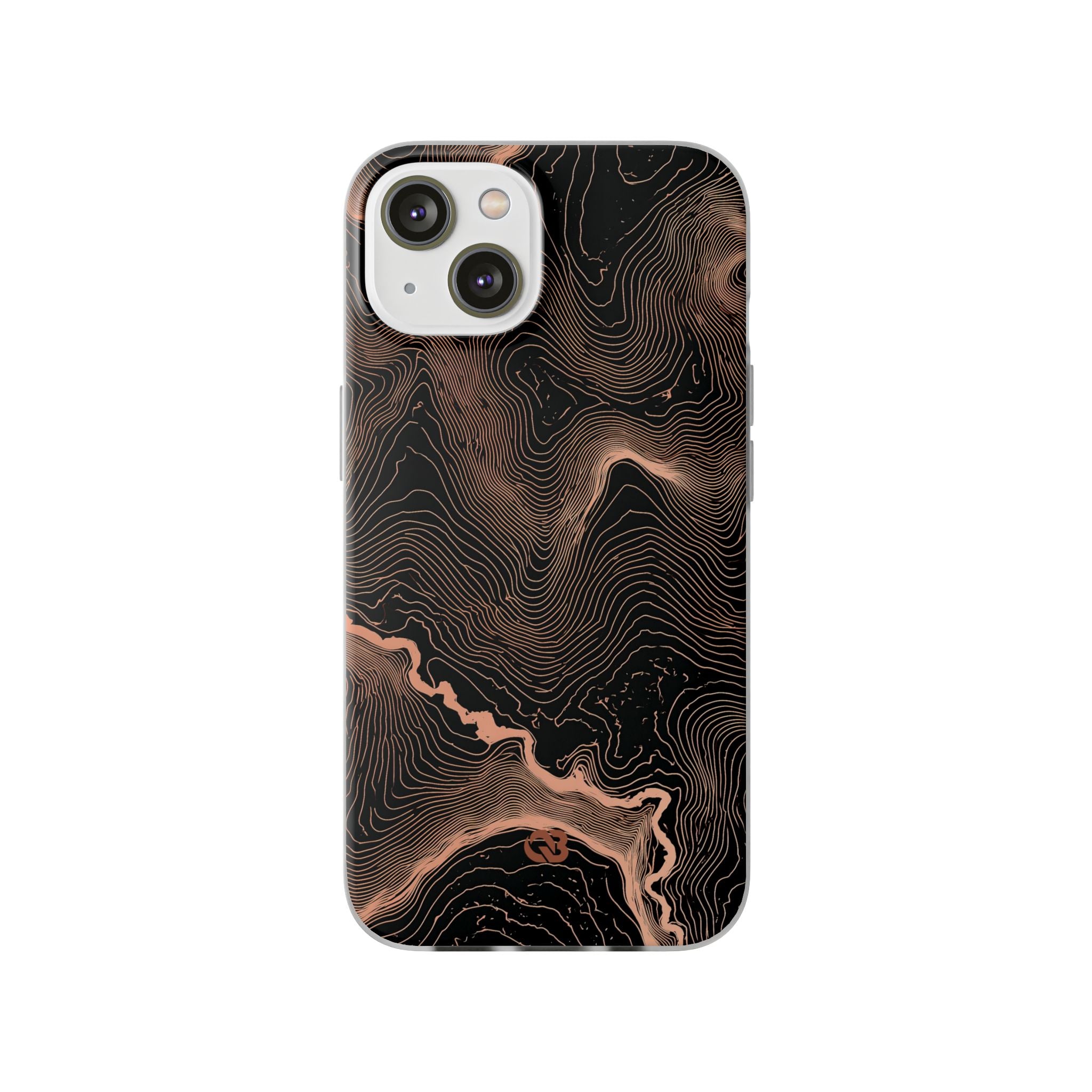 Orange Lite Phone Case for iPhone - Salmon Ridge Topo