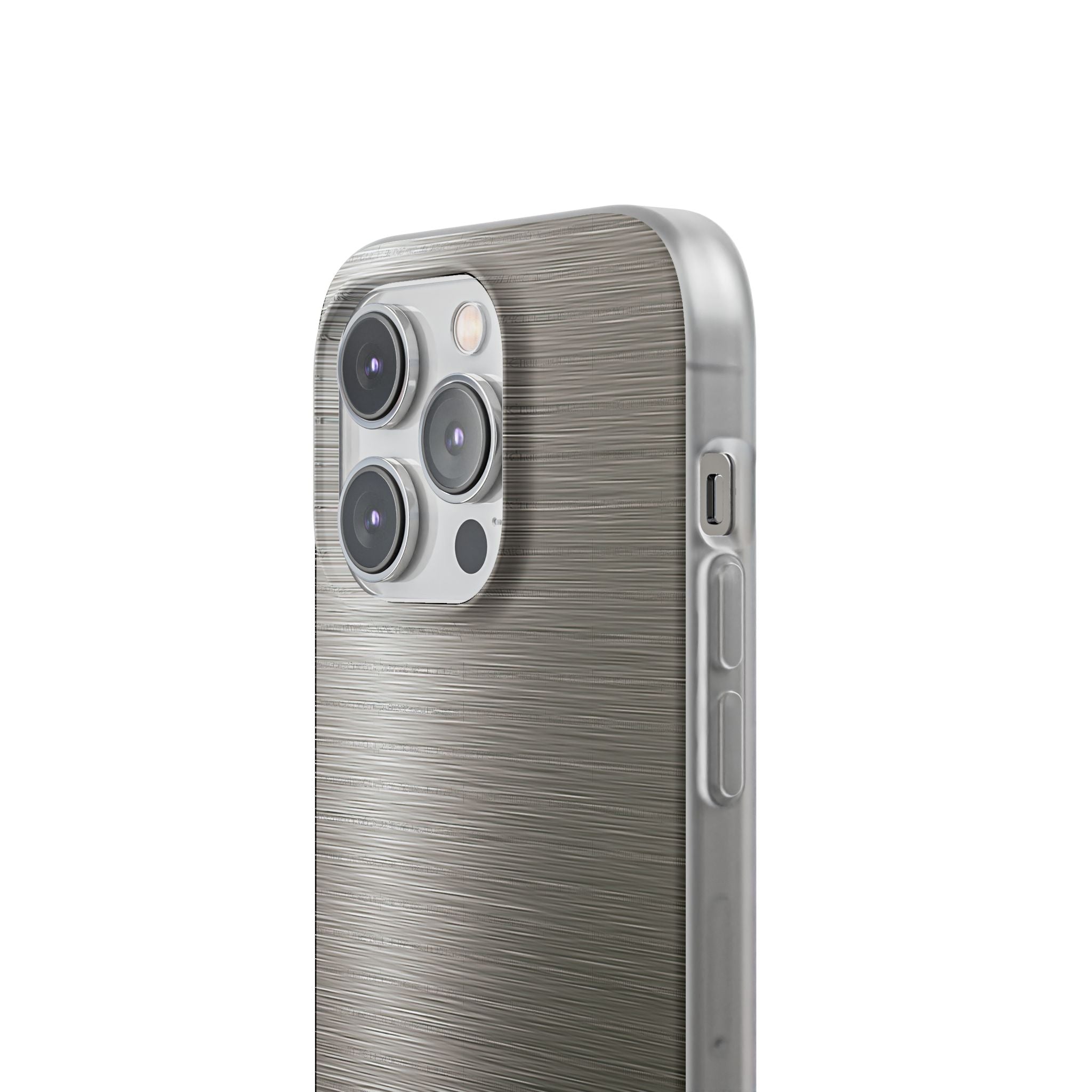 Grey Lite Phone Case for iPhone - Brushed Industrial Steel