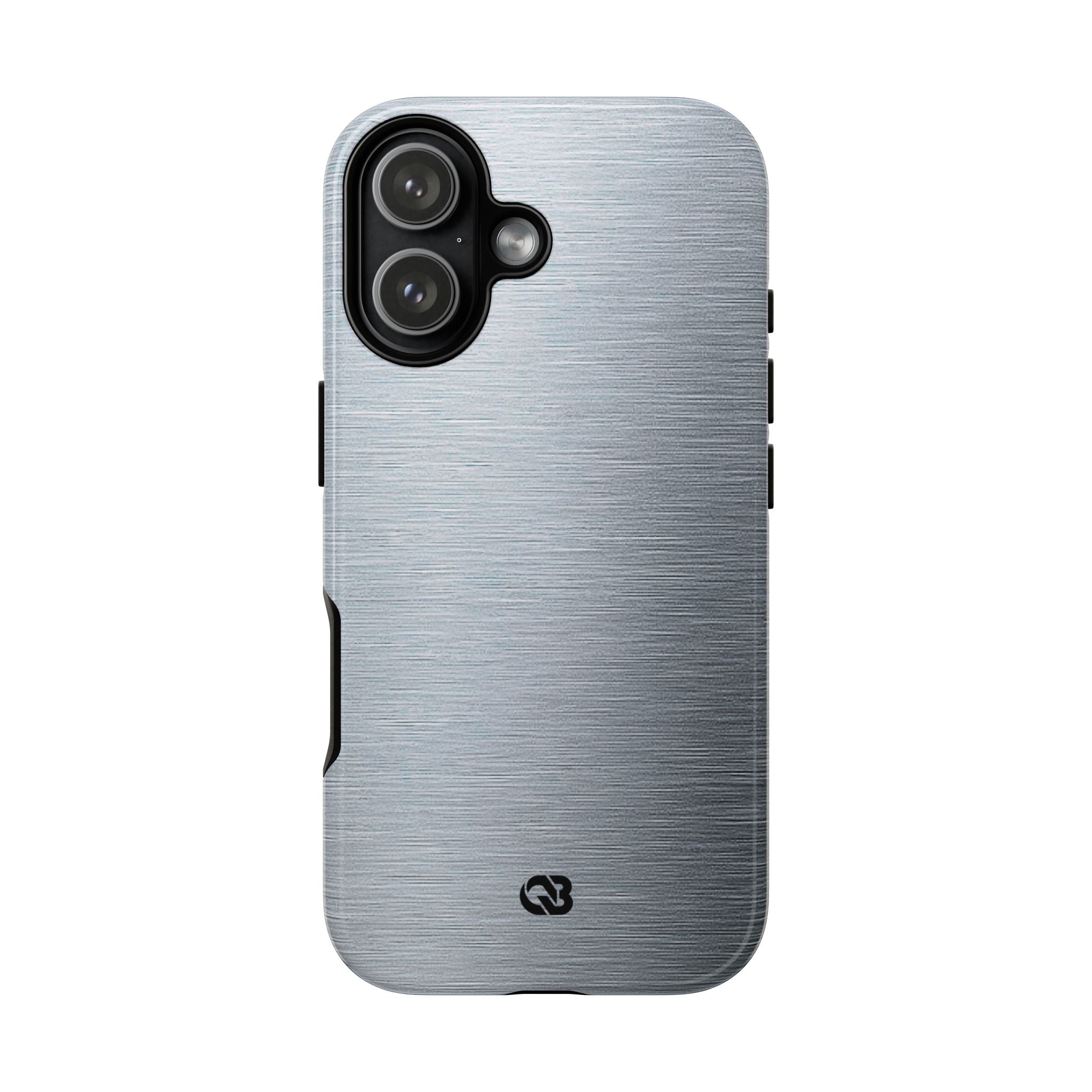 Silver Tough Phone Case for iPhone - Satin Chrome Grain