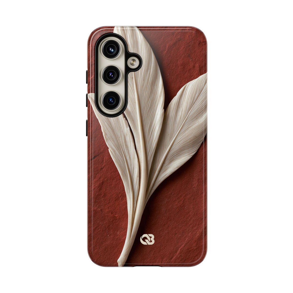 Carved Ivory Plume · Tough Phone Case for Samsung · Red