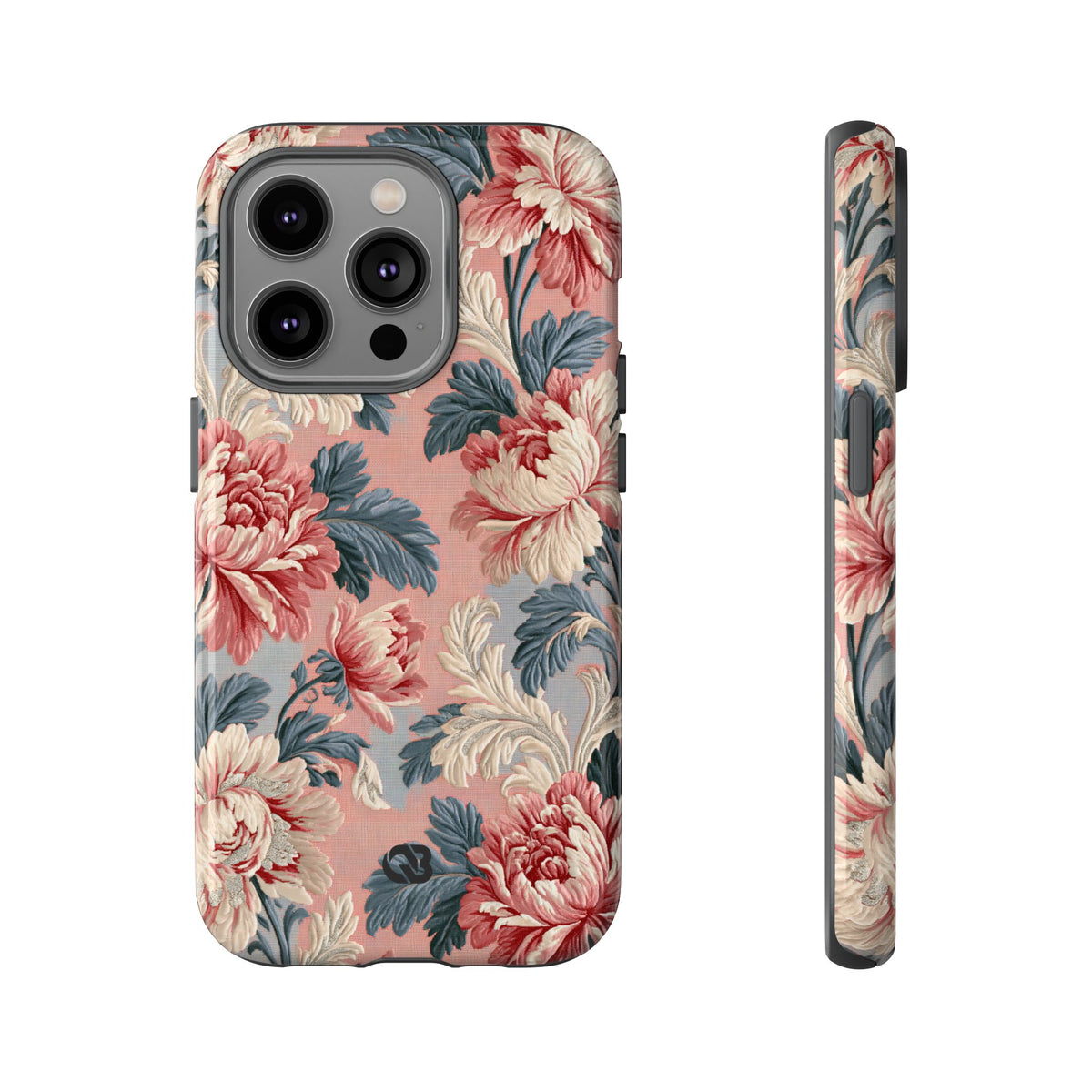 Blush Peony Jacquard · Tough Phone Case for iPhone · Pink