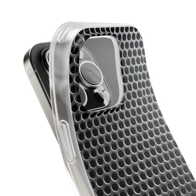 Silver Lite Phone Case for iPhone - Brutalist Steel Mesh