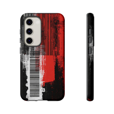 Distorted Barcode · Tough Phone Case for Samsung · Black