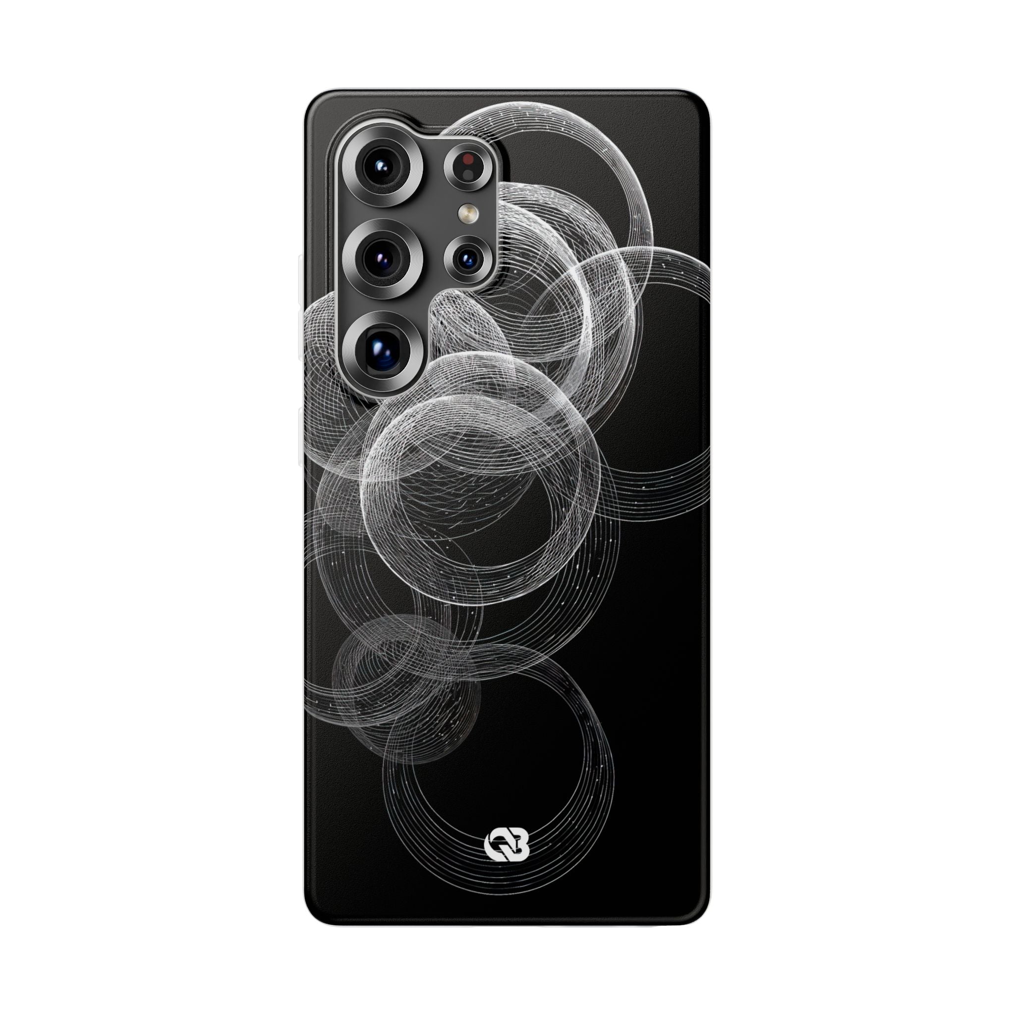 Black Lite Phone Case for Samsung - Kinetic Wireframe Orbit