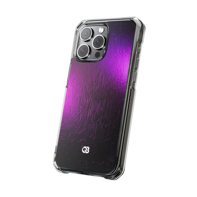 Violet Cyber Circuit · Clear Impact Magnetic Phone Case for iPhone · Purple