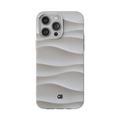 White Lite Phone Case for iPhone - Arctic Flow Ridges