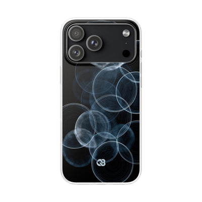 Blue Lite Phone Case for iPhone - Cyan Pulse Ripple