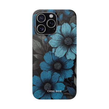Blue Petal Radiance iPhone 15 Pro Max Case - Soft