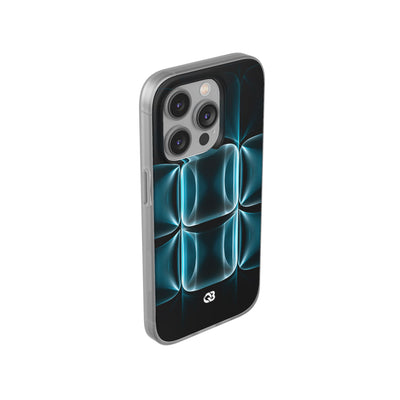 Translucent Cyber Grid · Lite Phone Case for iPhone ·  Teal
