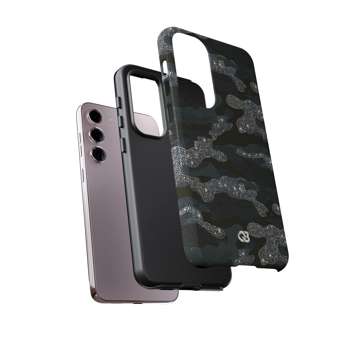 Glitter Shadow Camo · Tough Phone Case for Samsung · Black