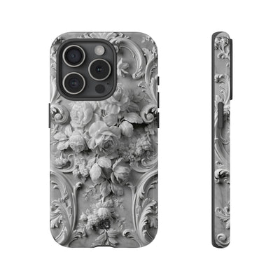 Rococo Marble Rose · Tough Phone Case for iPhone · White