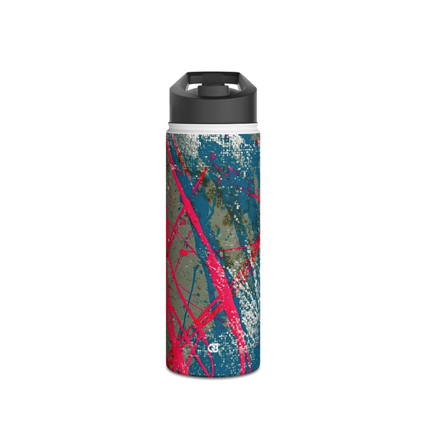 Neon Static Drip · Insulated Water Bottle · Pink