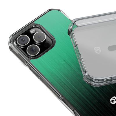 Emerald Cascade · Clear Impact Magnetic Phone Case for iPhone · Green