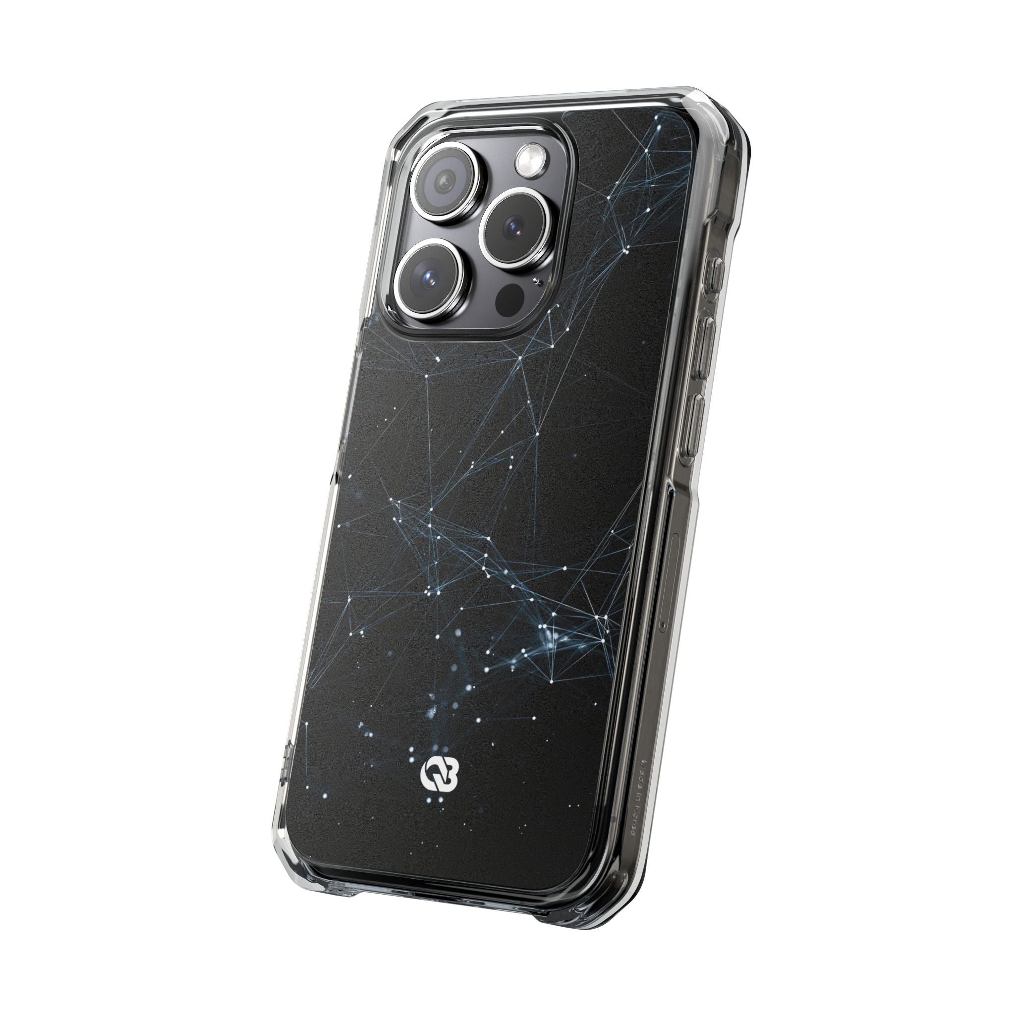 Black Impact MagSafe Phone Case for iPhone - Arctic Neural Mesh