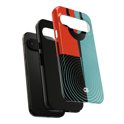 Teal Tough Phone Case for Google Pixel - Sonic Static Split