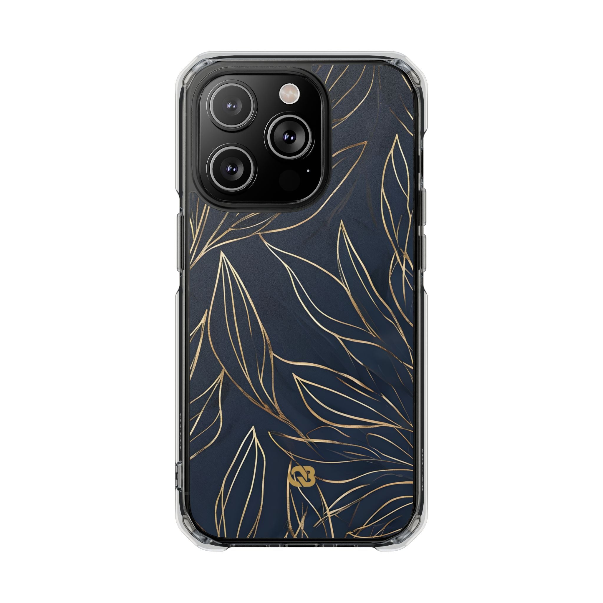 Gilded Navy Foliage · Impact Coque de téléphone pour iPhone · Magsafe
