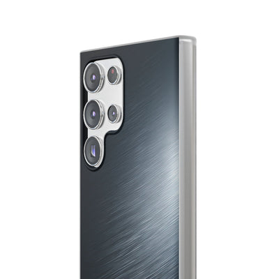 Grey Lite Phone Case for Samsung - Charcoal Brushed Steel