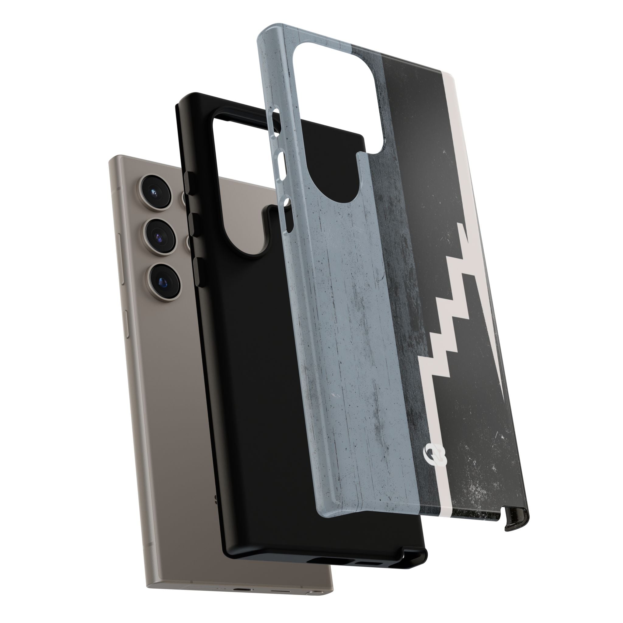 Grey Tough Phone Case for Samsung - Industrial Concrete Void