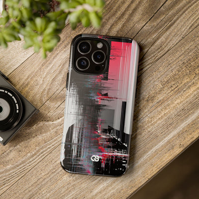 Black Tough Phone Case for iPhone - Crimson Data Leak
