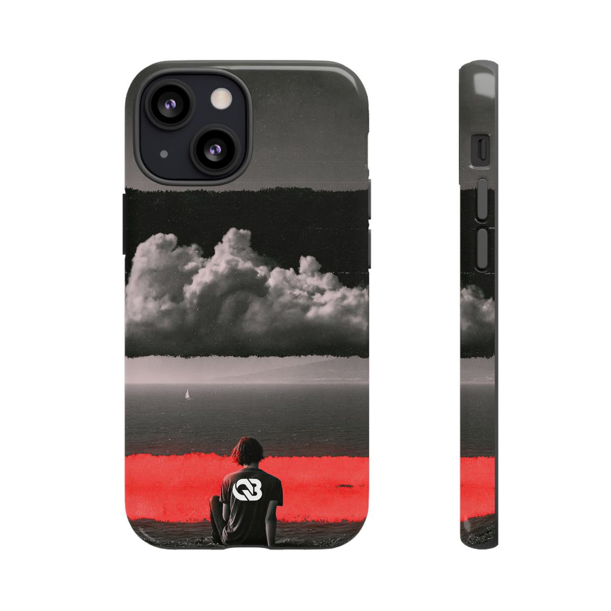 Crimson Horizon · Tough Phone Case for iPhone · Black