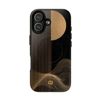 Gold Tough 2.0 Magsafe Phone Case for iPhone - Gilded Obsidian Dunes