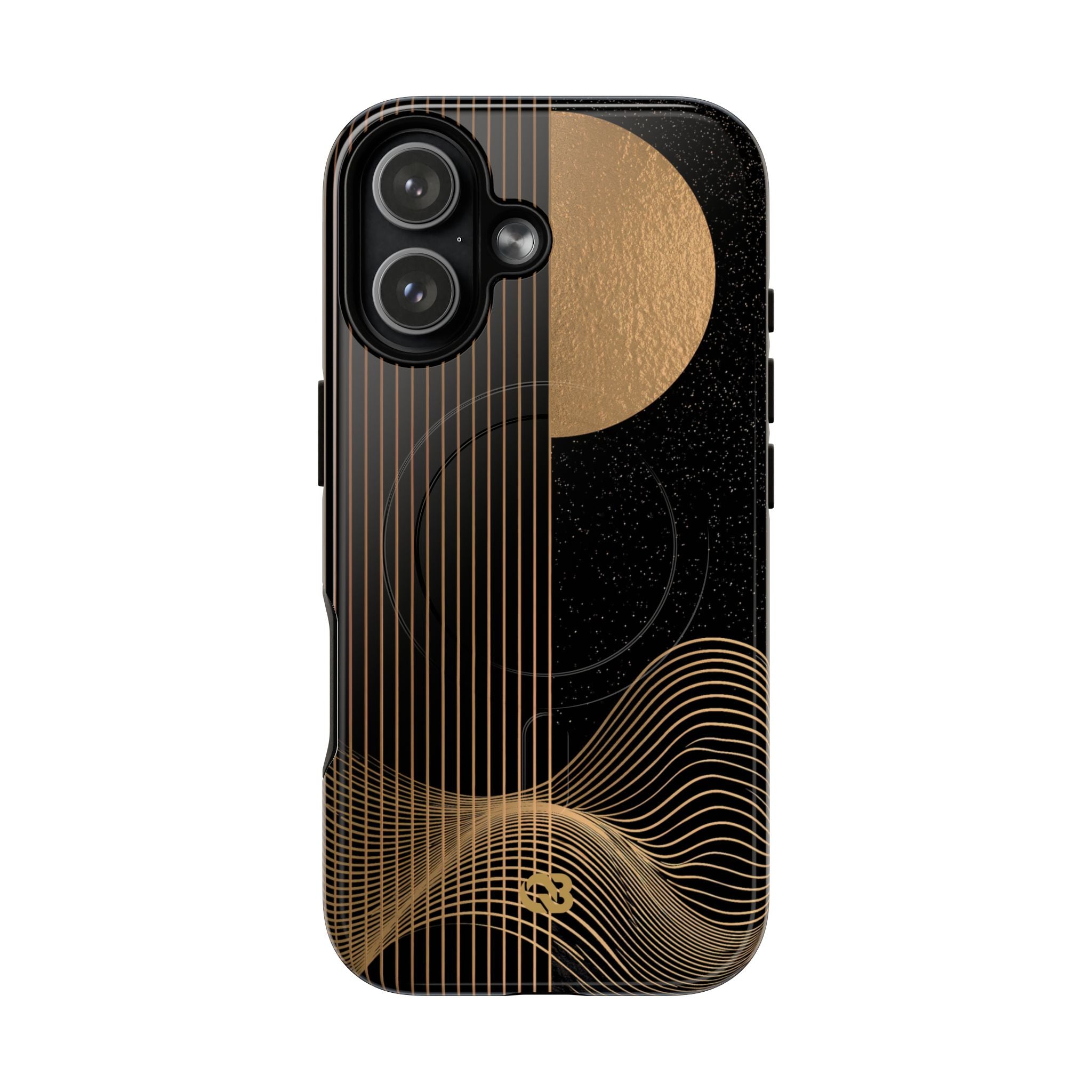 Gold Tough 2.0 Magsafe Phone Case for iPhone - Gilded Obsidian Dunes